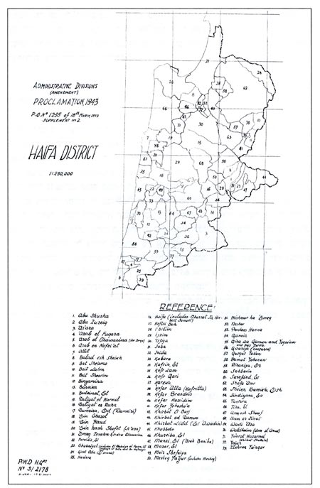 Haifa, map, 1943